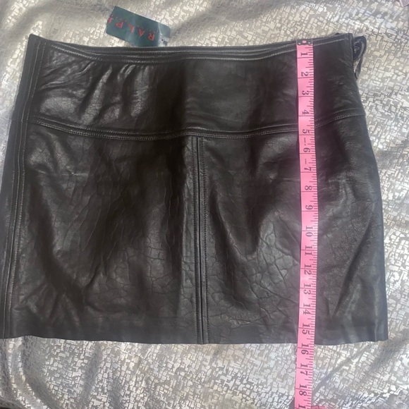 Ralph Lauren Brown Leather Miniskirt - Picture 8 of 9